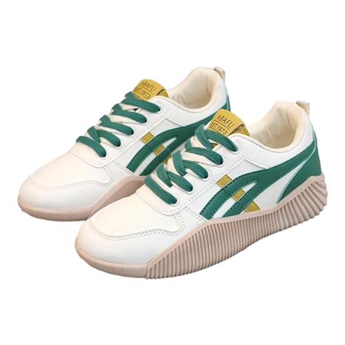 Kulavo Schuhe für Damen, leicht, atmungsaktiv, bequem, Freizeit-Sneaker für Damen, Vintage, orthopädische Wanderschuhe, Plateauschuhe, orthopädische Sneaker-Schuhe, grün, 38 EU von DAMYTION