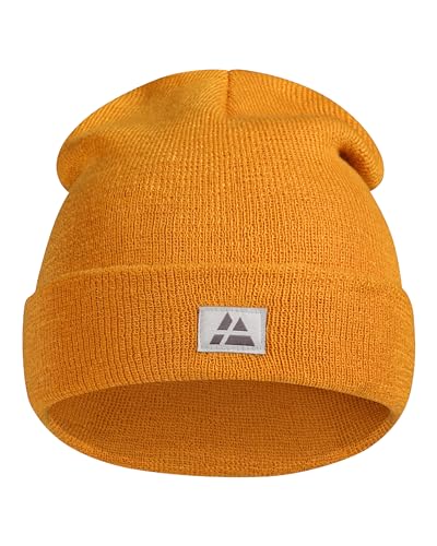 DANISH ENDURANCE Classic Beanie aus Recyceltem Polyester Senfgelb Einheitsgröße von DANISH ENDURANCE