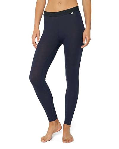 DANISH ENDURANCE Merino Leggings, Premium Thermo-Unterwäsche, Temperaturkontrolle, Weich, für Damen Dunkles Marineblau S von DANISH ENDURANCE