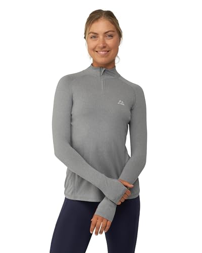 DANISH ENDURANCE Sport-Shirt, Stretch, Langarm, für Damen L Grau Mélange von DANISH ENDURANCE