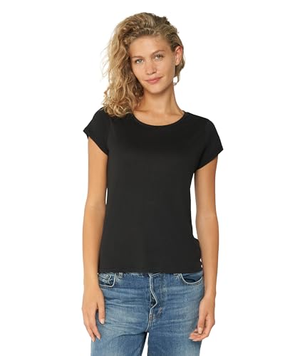 Damen T-Shirts Crew or V-Neck 1 Pack (Rund - Schwarz, S) von DANISH ENDURANCE