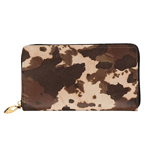 DANLIM Brown Cowhide Art Damen Leder Geldbörse Große Kapazität Kreditkartenetui Handy Handgelenkschlaufe Geldbörse, Schwarz, Einheitsgröße, Schwarz, Einheitsgröße, Schwarz , Einheitsgröße von DANLIM