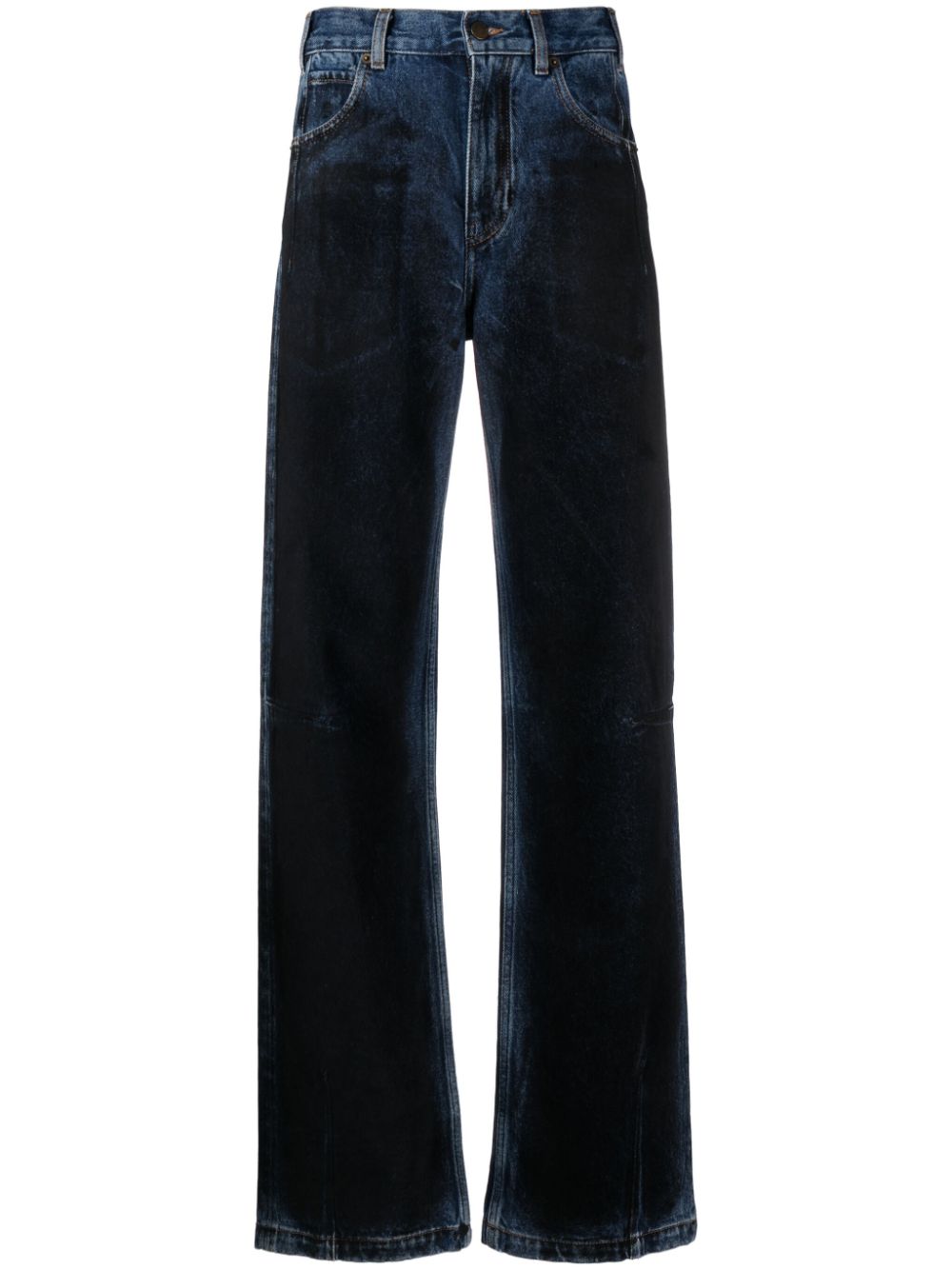 DARKPARK Hoch sitzende Lu Straight-Leg-Jeans - Blau von DARKPARK