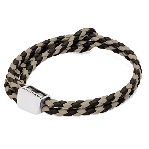 DAVIDOFF HOME RUN Herren Armband Taupe/Schwarz – sportliches Armband aus handgeflochtenem Leder - Lederarmband mit Metallelement und Schiebeverschluss DAVIDOFF HOME RUN Herren Armband Taupe/Schwarz – sportliches Armband aus handgeflochtenem Leder - Lederarmband mit Metallelement und Schiebeverschluss von DAVIDOFF
