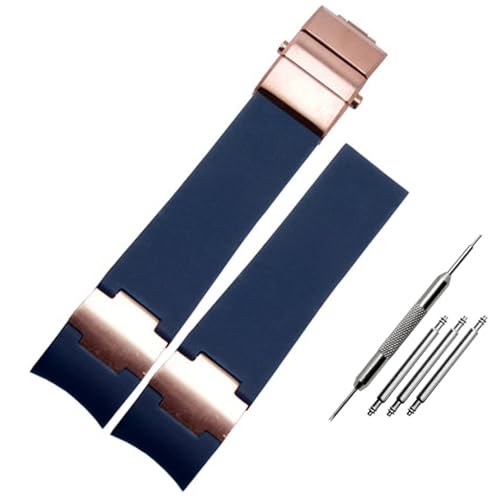 DAVNO 22 x 20 mm Taucher und Marine wasserdichtes Silikon-Gummi-Uhrenarmband für Ulysse Nardin Man Armbandwerkzeuge, 22 mm, Achat von DAVNO