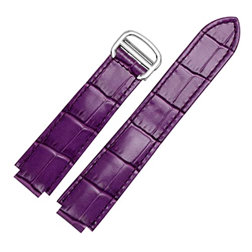 DAVNO Für Cartier-Armbänder, hochwertige Farbe, echtes Leder, Faltschließe, Ersatz-Lederarmband, weibliches Armband, 14x8mmSilver clasp, Achat von DAVNO