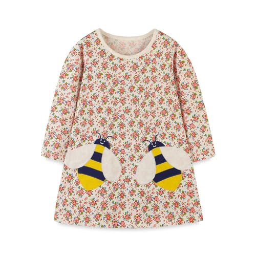 DAWILS Mädchen Kleid Casual Festlich Kleidung Herbst Halloween Langarm Biene Tupfen Orange Baumwolle Baby Partykleid Blusenkleid Geburtstag Kleider 6 Jahre DAWILS Mädchen Kleid Casual Festlich Kleidung Herbst Halloween Langarm Biene Tupfen Orange Baumwolle Baby Partykleid Blusenkleid Geburtstag Kleider 6 Jahre von DAWILS