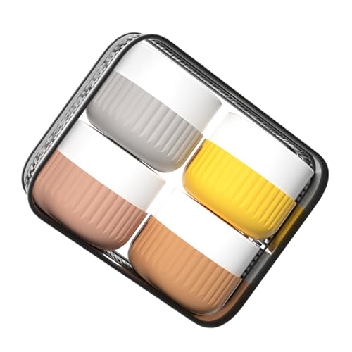 Reisebehälter für Toilettenartikel, Cremetiegel aus Silikon mit transparenter Tasche, Reisezubehör für Kosmetik, Gesicht, Körper, Handcreme, Kombination Khaki Reisebehälter für Toilettenartikel, Cremetiegel aus Silikon mit transparenter Tasche, Reisezubehör für Kosmetik, Gesicht, Körper, Handcreme, Kombination Khaki von DAYnagh