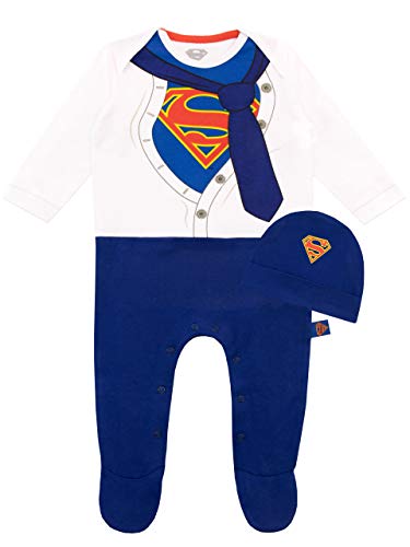 DC Comics Baby Jungen Superman Schlafstrampler Blau 56-68 von DC Comics