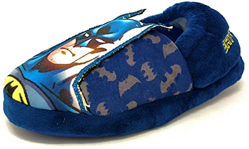 DC Comics Batman Hausschuhe für Jungen, Blau, Größe 25-35, blau, 25 EU von DC Comics