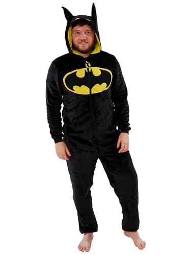 Batman Onesie | DC Schlafoveralls für Herren | One Piece Kostüm | M von DC Comics