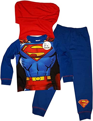 DC Comics Superman-Schlafanzug mit Umhang (7–8 Jahre), blau, 7-8 Jahre von DC Comics