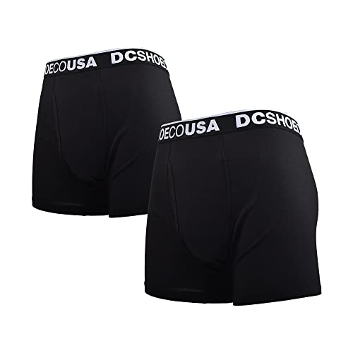 DC Shoes Herren Basic Boxershorts aus Baumwolle Retroshorts, Schwarz (2er-Pack), Large von DC Shoes