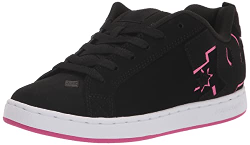 DC Damen Court Graffik Halbschuh Skate-Schuh, Schwarz/Crazy Pink/Weiß, 40 EU von DC