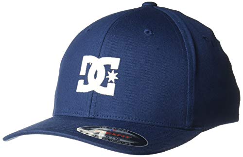 DC Shoes Herren Cap Star Flexfit Curve Brim Hat Baseballkappe, Schwarz (Black Iris), L/XL von DC Shoes