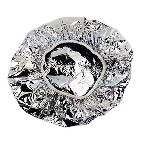 DEARBORN Duschhaube Wärmedämmung Aluminiumfolie Hut Elastische Badekappe für Frauen Haar Badezimmer Silber von DEARBORN