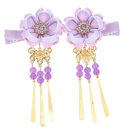 DEARMAMY 1 Paar Blumenglocken Haarzubehör Haarclip Haarschmuck für Damen Haare stylen Blumenhaarnadel Haarspange im japanischen Stil Bettwäsche aus Baumwolle Violett DEARMAMY 1 Paar Blumenglocken Haarzubehör Haarclip Haarschmuck für Damen Haare stylen Blumenhaarnadel Haarspange im japanischen Stil Bettwäsche aus Baumwolle Violett von DEARMAMY