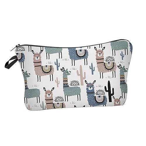 DEARMAMY 1Stück wasserdichte Kosmetiktasche für Damen Gedruckte Alpaka Multifunktionaler Kosmetikorganisator für Reisen und Pflegeprodukte Praktische Reißverschlusstasche DEARMAMY 1Stück wasserdichte Kosmetiktasche für Damen Gedruckte Alpaka Multifunktionaler Kosmetikorganisator für Reisen und Pflegeprodukte Praktische Reißverschlusstasche von DEARMAMY