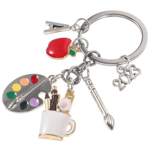 DEARMAMY Einzigartiger Taschenanhänger Schlüsselanhänger Armband Schlüsselband Abschluss-schlüsselring Buchstabe A Pinsel Becher Schreibtischständer DEARMAMY Einzigartiger Taschenanhänger Schlüsselanhänger Armband Schlüsselband Abschluss-schlüsselring Buchstabe A Pinsel Becher Schreibtischständer von DEARMAMY