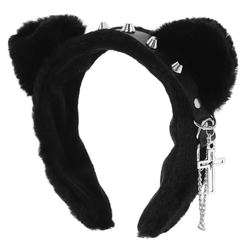 DEARMAMY Stirnband Mit Katzenohren Party-kopfschmuck Haarband Mit Katzenohren Thema Tierische Ohren Cosplay Haarband Stirnband Zum Modellieren Von Katzenohren Cosplay-zubehör Schwarz Plüsch DEARMAMY Stirnband Mit Katzenohren Party-kopfschmuck Haarband Mit Katzenohren Thema Tierische Ohren Cosplay Haarband Stirnband Zum Modellieren Von Katzenohren Cosplay-zubehör Schwarz Plüsch von DEARMAMY