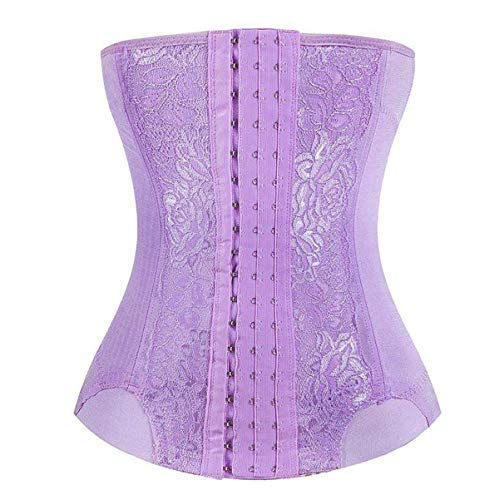 DEBAIJIA Damen Waist Cincher Korsett Taillenmieder Verstellbar Trainer Postpartale Gewichtsverlust Formend Body Shaper Fatburner Violett 3XL von DEBAIJIA