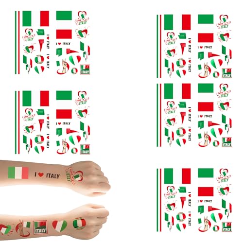 DEFGNOP 10 Blatt DekoTemporäre Tätowierungen, Italienische Dekoration, Aufkleber Italien, Wasserdichter Gesichts Tattoos Sticker für Euro Fußball Eurovision Olympische Garten Party Deko DEFGNOP 10 Blatt DekoTemporäre Tätowierungen, Italienische Dekoration, Aufkleber Italien, Wasserdichter Gesichts Tattoos Sticker für Euro Fußball Eurovision Olympische Garten Party Deko von DEFGNOP