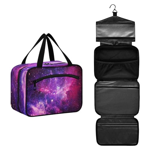 DEHOZO Space Nebula Galaxy Stars Reise-Kulturbeutel, hängende Make-up-Tasche Organizer für Damen und Herren, tragbare Kosmetiktasche, Waschbeutel für Reiseutensilien, Toilettenartikel, Kosmetikpinsel, von DEHOZO