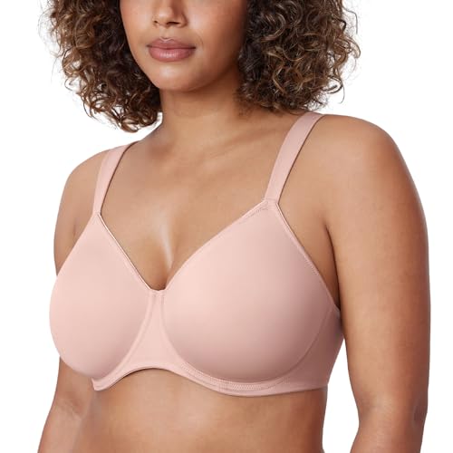 DELIMIRA Damen T-Shirt Minimizer BH mit Bügel Große Größen Ohne Gepolstert Nacktes Rosa 85F von DELIMIRA