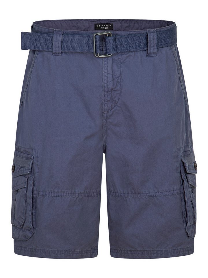 DENIMFY Cargoshorts Herren Shorts DFUlli Regular Fit Bermudashorts aus 100% Baumwolle mit Gürtel von DENIMFY