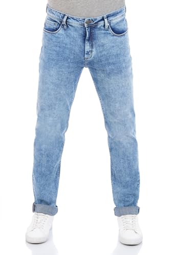 DENIMFY Herren Jeans Hose DFMiro Straight Fit Baumwolle Basic Jeanshose Stretch Denim Blau w30, Größe:30W / 32L, Farben:Light Blue Denim (L148) von DENIMFY