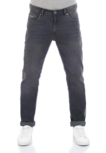DENIMFY Herren Jeans Hose DFMiro Straight Fit Baumwolle Basic Jeanshose Stretch Denim Grau w32, Größe:32W / 30L, Farben:Grey Denim (G121) von DENIMFY