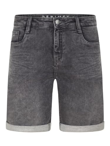 DENIMFY Jeans Shorts Herren Stretch Kurz Regular Fit DFAri Kurze Hosen Sommer Denim Einfarbig, Größe:36, Farben:Grey Denim (G37) von DENIMFY