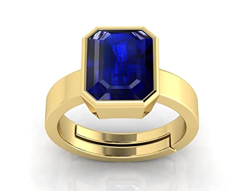 DENMOUS Zertifizierter unbeheizter Ring 17,25 Ratti 16,00 Karat A+ Qualität natürlicher blauer Saphir Neelam Edelstein vergoldet Ring für Damen und Herren S-B0BX9ZVQ, kleiner Edelstein, Small DENMOUS Zertifizierter unbeheizter Ring 17,25 Ratti 16,00 Karat A+ Qualität natürlicher blauer Saphir Neelam Edelstein vergoldet Ring für Damen und Herren S-B0BX9ZVQ, kleiner Edelstein, Small von DENMOUS