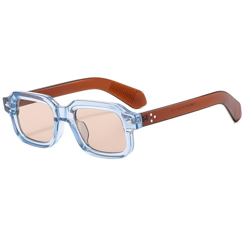 DENUVI Sonnenbrille Damen Herren UV400 Nieten Klare Ozeanlinse für Outdoor-Sportarten Autofahren und Radfahren,C7 DENUVI Sonnenbrille Damen Herren UV400 Nieten Klare Ozeanlinse für Outdoor-Sportarten Autofahren und Radfahren,C7 von DENUVI