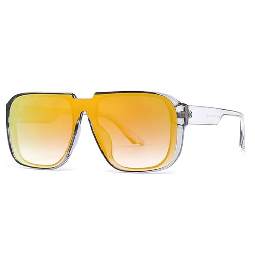 DENUVI Sonnenbrille Herren, verspiegelt, UV400, flach, für Herren, Grau/Orange verspiegelt DENUVI Sonnenbrille Herren, verspiegelt, UV400, flach, für Herren, Grau/Orange verspiegelt von DENUVI
