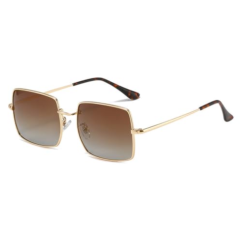 DENUVI Sonnenbrille Herren Metall Für Damen Reise UV400 Outdoor,C6Gold,Braun DENUVI Sonnenbrille Herren Metall Für Damen Reise UV400 Outdoor,C6Gold,Braun von DENUVI