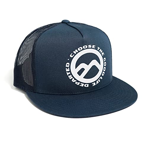 DEPARTED Herren Mesh Trucker Hat mit Print/Motiv - Snapback Cap - No. 102, Coastal Navy von DEPARTED