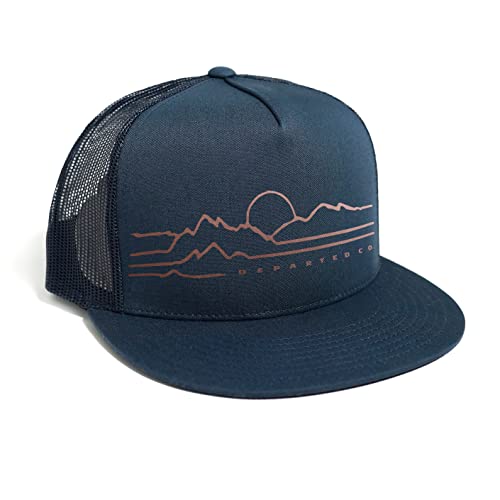 DEPARTED Herren Mesh Trucker Hat mit Print/Motiv - Snapback Cap - No. 198, Coastal Navy von DEPARTED