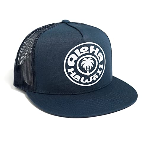 DEPARTED Herren Mesh Trucker Hat mit Print/Motiv - Snapback Cap - No. 214, Coastal Navy von DEPARTED