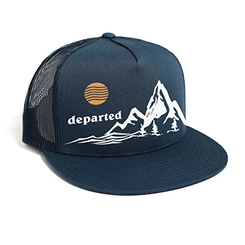 DEPARTED Herren Mesh Trucker Hat mit Print/Aufdruck - Snapback Cap - No. 36, Coastal Navy von DEPARTED