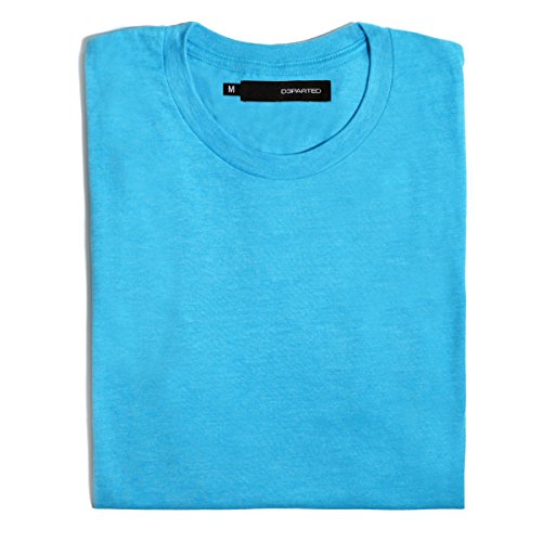 DEPARTED Herren T-Shirt Blank Größe L, Island Blue Melange von DEPARTED