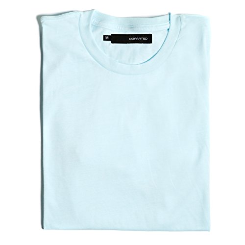 DEPARTED Herren T-Shirt Blank Größe S, Iced Blue von DEPARTED