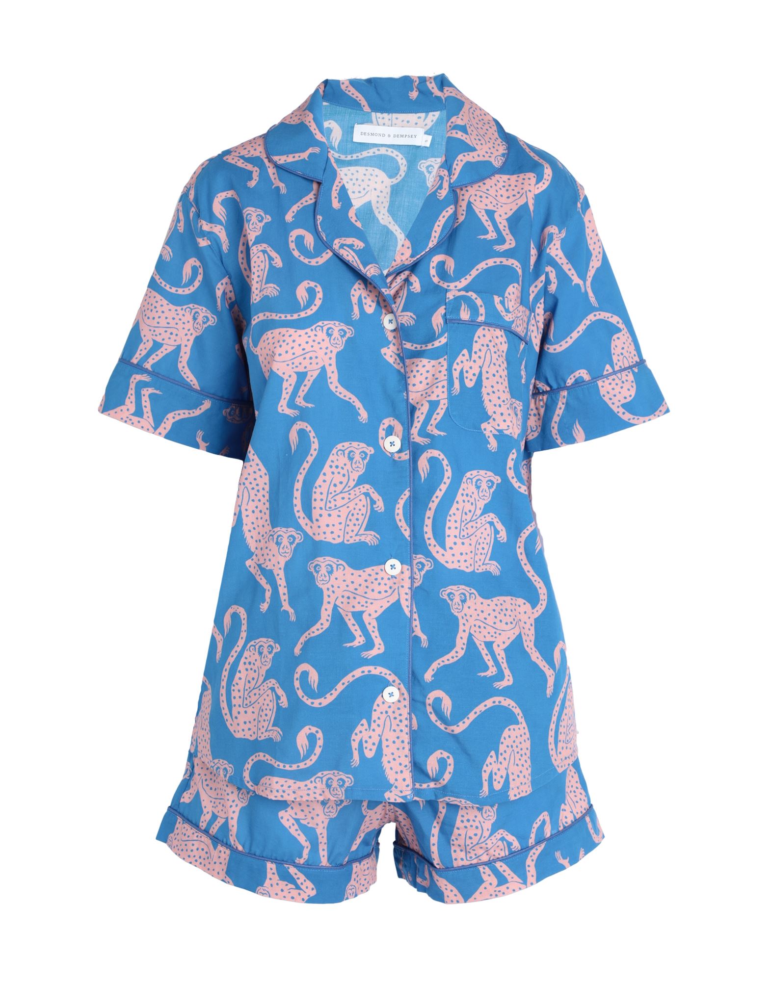 DESMOND & DEMPSEY Pyjama Damen Blau von DESMOND & DEMPSEY