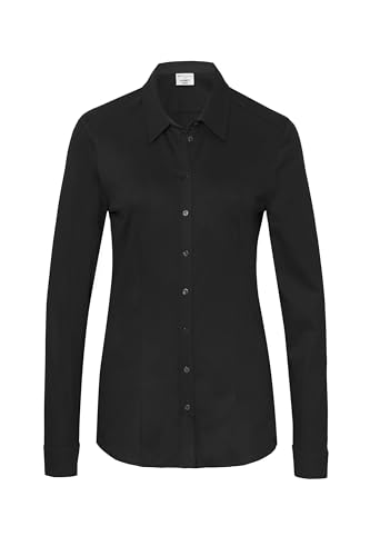 DESOTO Damen Jerseybluse - Bügelfrei Black Uni 38 von DESOTO