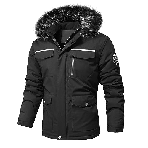 DFEK sweatjacke herren mit kaputze Winterjacke Herren Warm Kurz sportjacke herren jeans jacken für herren 6 xl 4th of july Oberteile für Männer kurzmantel herren winter mit kapuze 45.99 von DFEK