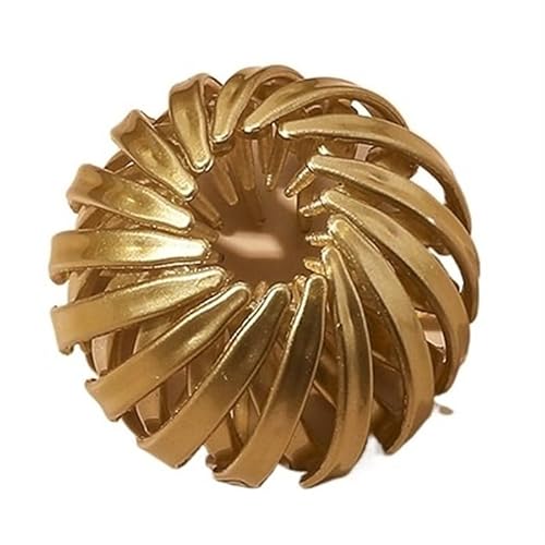 1Pc Koreanische Gold Silber Große Haar Krallen Vogel Nest Haarnadeln Haarspange Krabben Haar Clips Kopfbedeckungen for Frauen Mädchen haar Zubehör (Color : Round gold) von DFJOENVLDKHFE