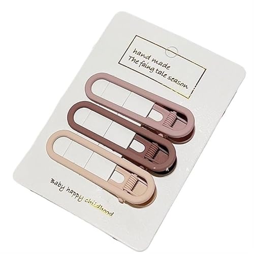 3/4 Teile/satz Damen Retro Matt Geometrische Dekoration Haar Clips Erwachsene Nette Legierung Haar Clips Frauen Haar Zubehör (Color : A-3 Pcs 2 25) von DFJOENVLDKHFE