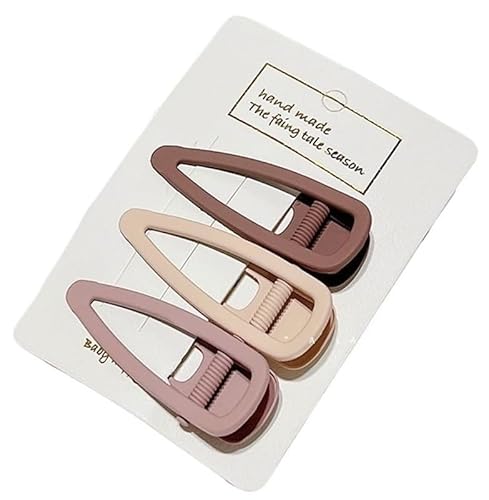 3/4 Teile/satz Damen Retro Matt Geometrische Dekoration Haar Clips Erwachsene Nette Legierung Haar Clips Frauen Haar Zubehör (Color : B-3 Pcs) von DFJOENVLDKHFE