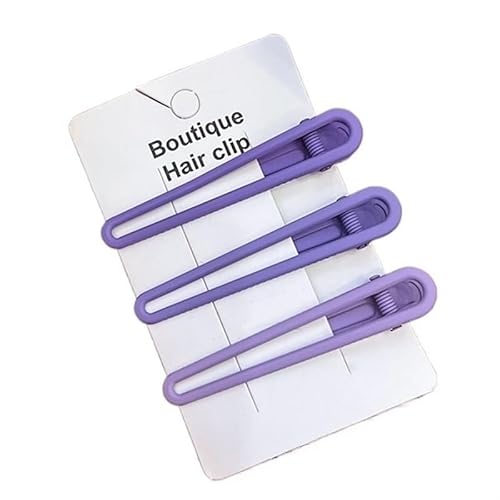 3/4 Teile/satz Damen Retro Matt Geometrische Dekoration Haar Clips Erwachsene Nette Legierung Haar Clips Frauen Haar Zubehör (Color : Purple-3 Pcs) von DFJOENVLDKHFE