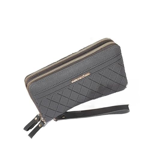 DFJOENVLDKHFE Clutch mit Handgelenksverschluss for Damen, Kleine Multi-Tasche for Damen, Geldbörse aus Pu-Leder for Damen, Geldbörse mit Handgelenksverschluss(Color:A-Gray) von DFJOENVLDKHFE